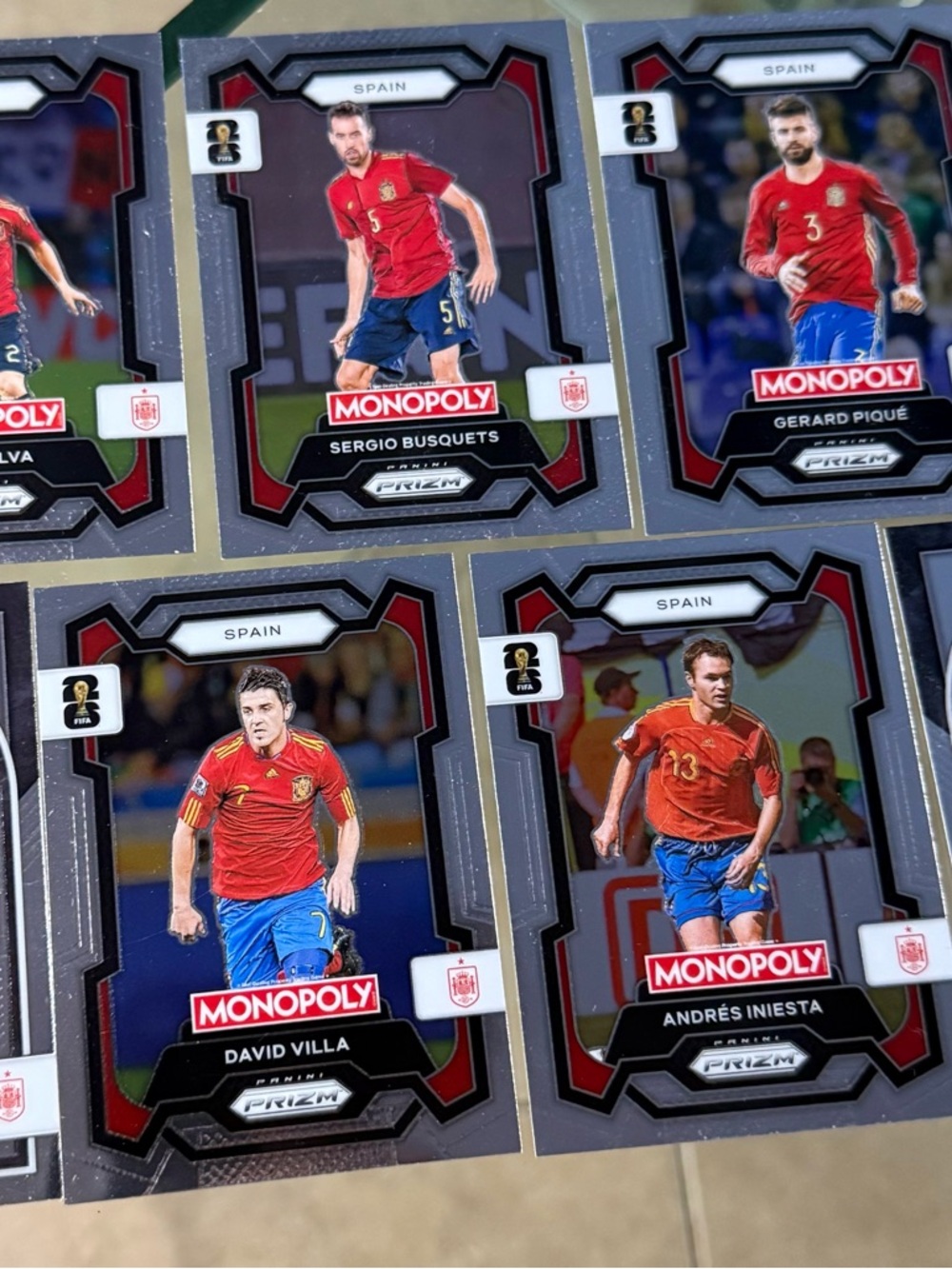 Monopoly FIFA Spain Soccer Card Set - Spain Team Players